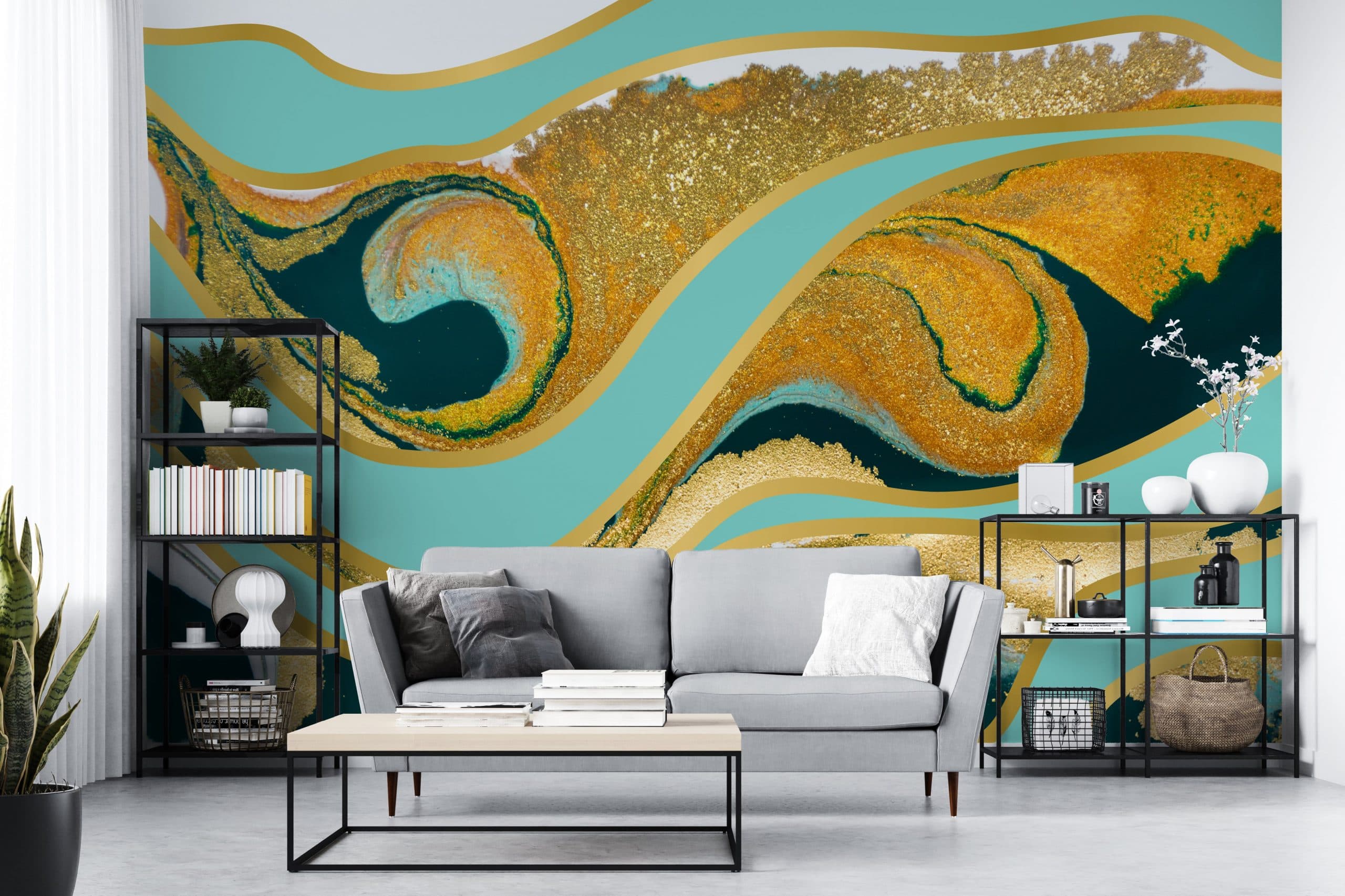 Vibrant view shown in a room