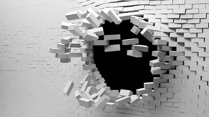 Wall 3D Breaking pattern detail