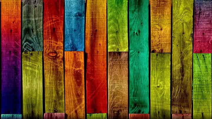 Colorful Wooden Slats Texture Wallpaper for Walls pattern detail