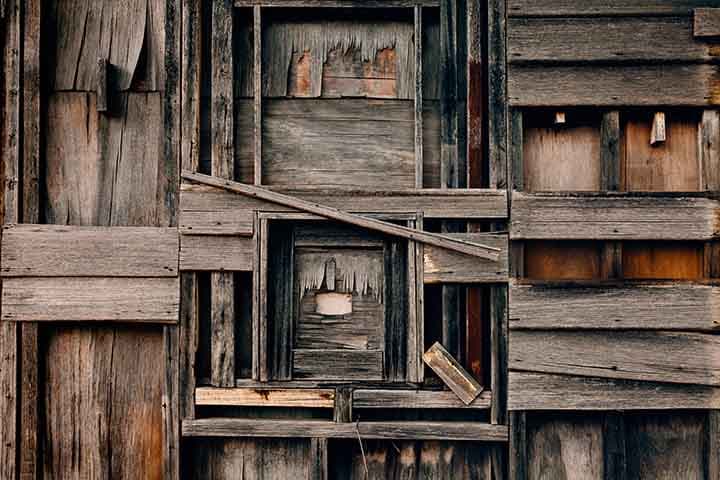 Wood Room Old pattern detail
