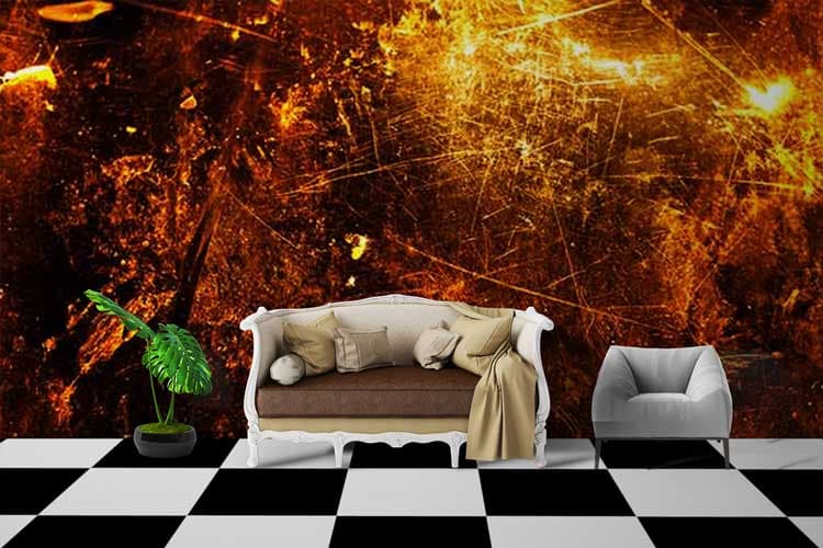 Fire Texture shown in a room