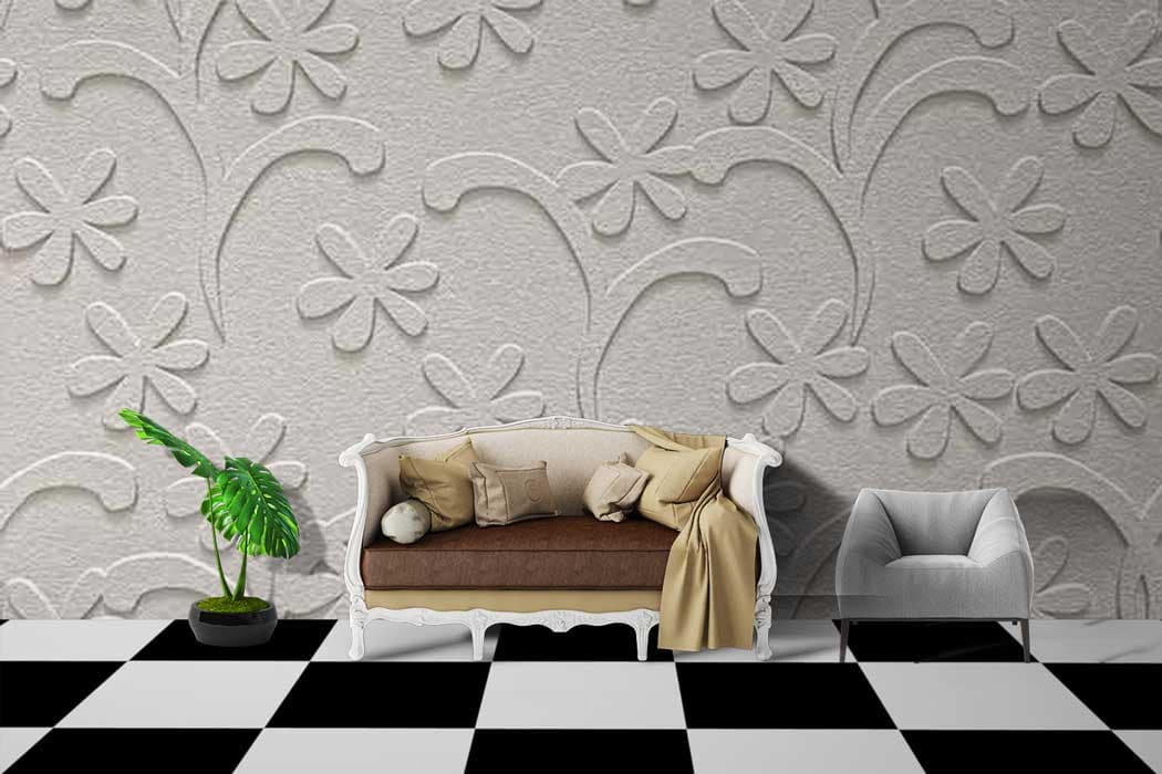Beautiful Encraved Flower shown in a room