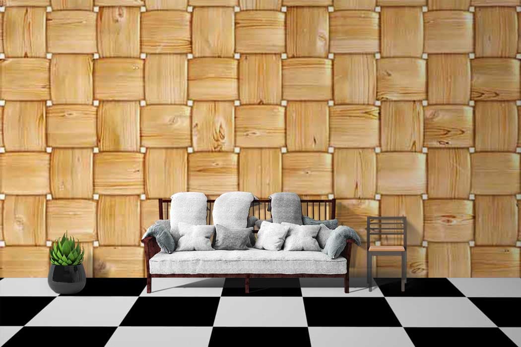 Wodden Texture Overlapping shown in a room