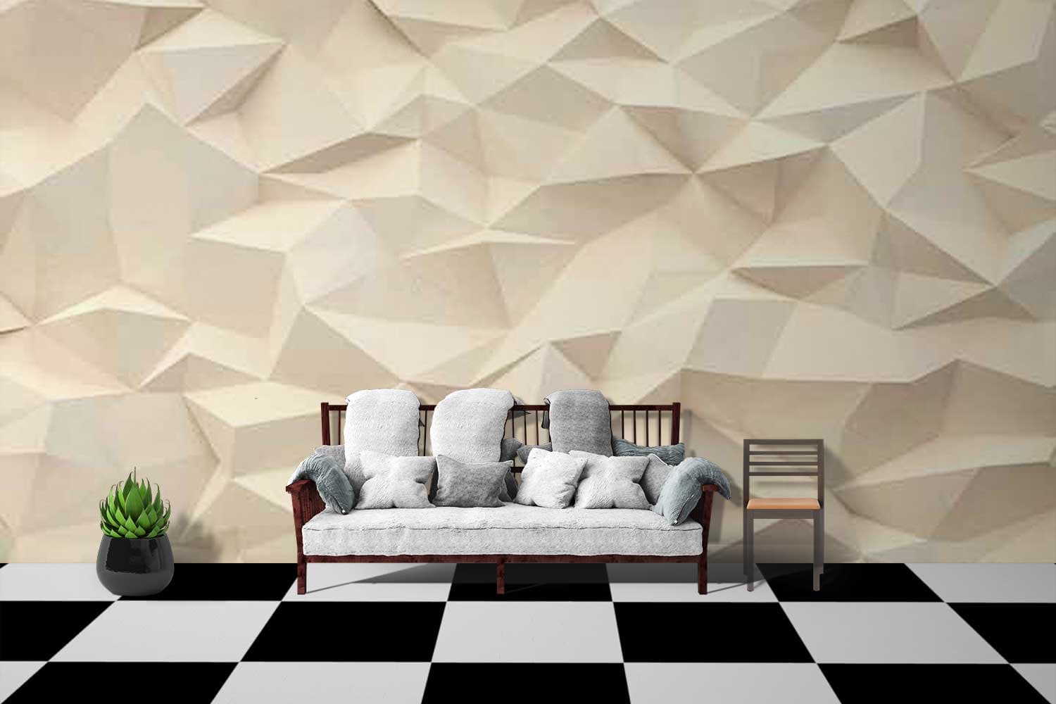 Depth Floral shown in a room