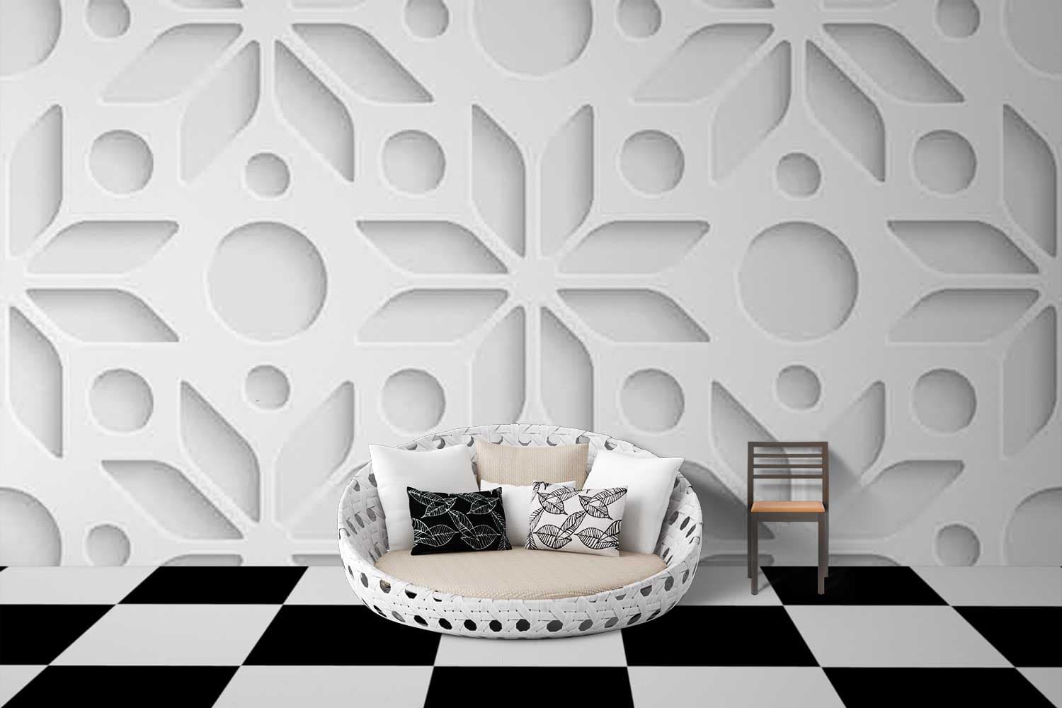 Symmetrical Structure shown in a room