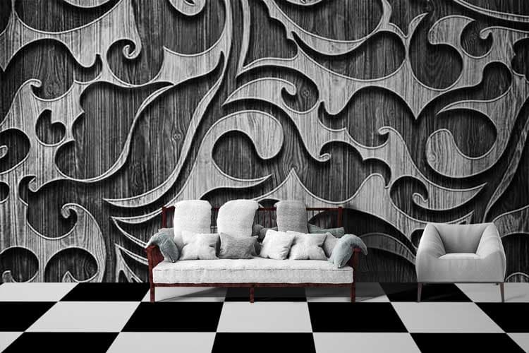 Ancient Art texture shown in a room