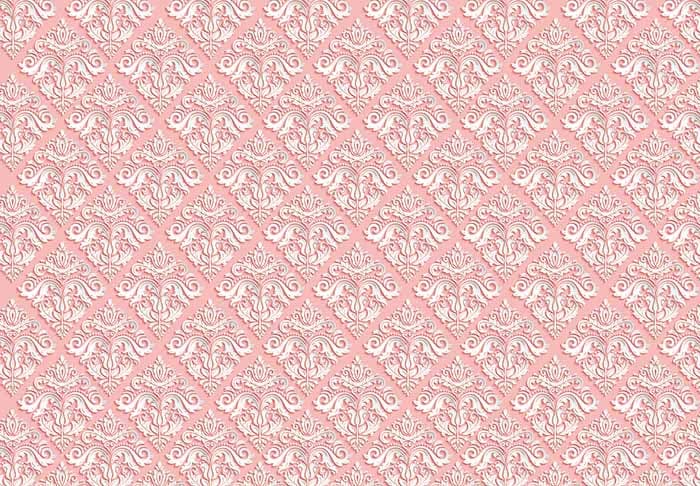 Seamless Ornamental Damask Pink Pattern Wallpaper for Wall pattern detail
