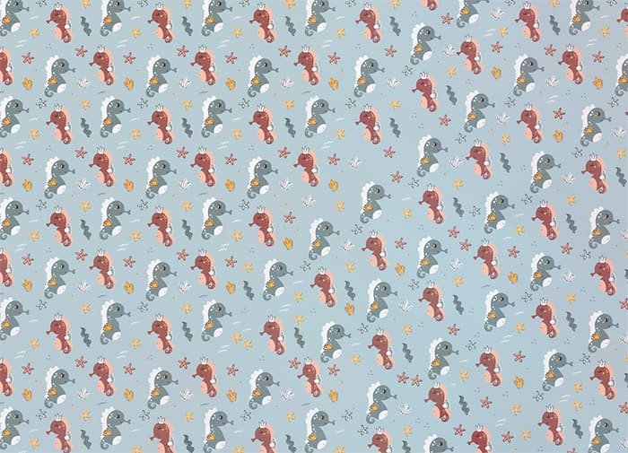 Baby Seahorse Wallpaper Mural pattern detail