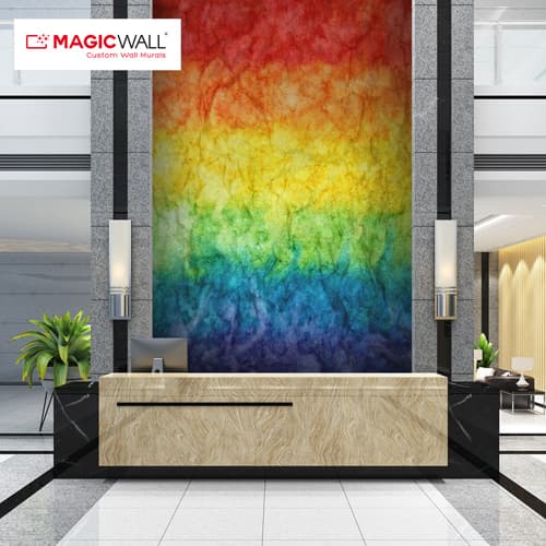 Beautiful Assorted Colourful Shades Wallpaper shown in a room