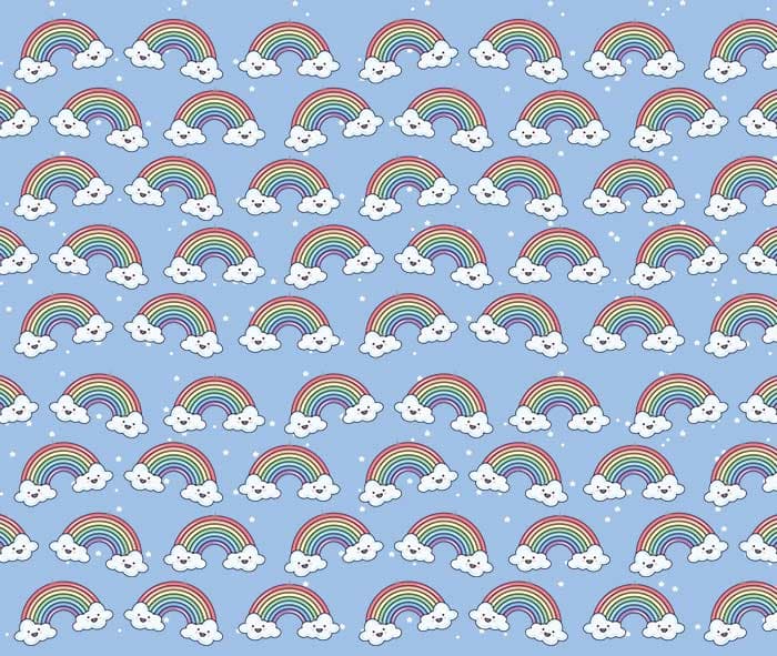 Fascinating Rainbows Pattern Wallpaper pattern detail