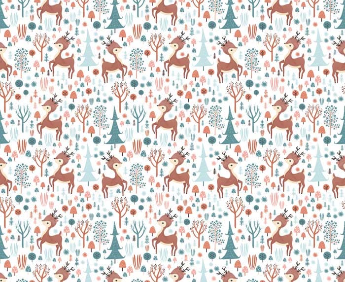 Baby Reindeers Kids Wallpaper pattern detail
