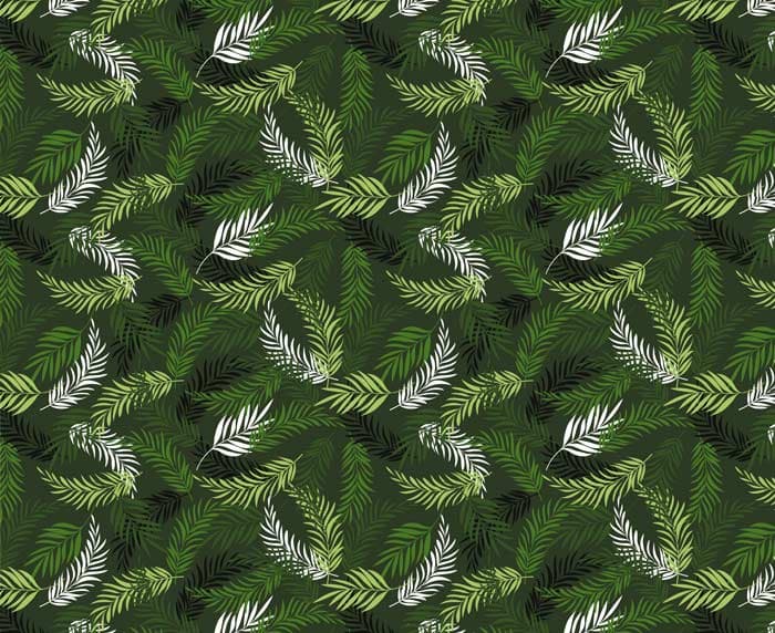 Vibrant Coco Palms Leaves Wallpaper pattern detail