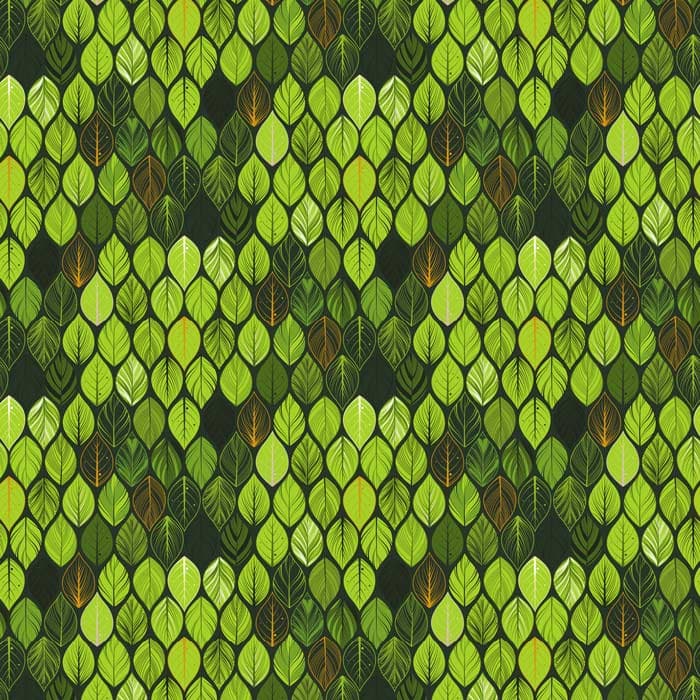 Elliptic Foliole Leaves Pattern Wallpaper pattern detail