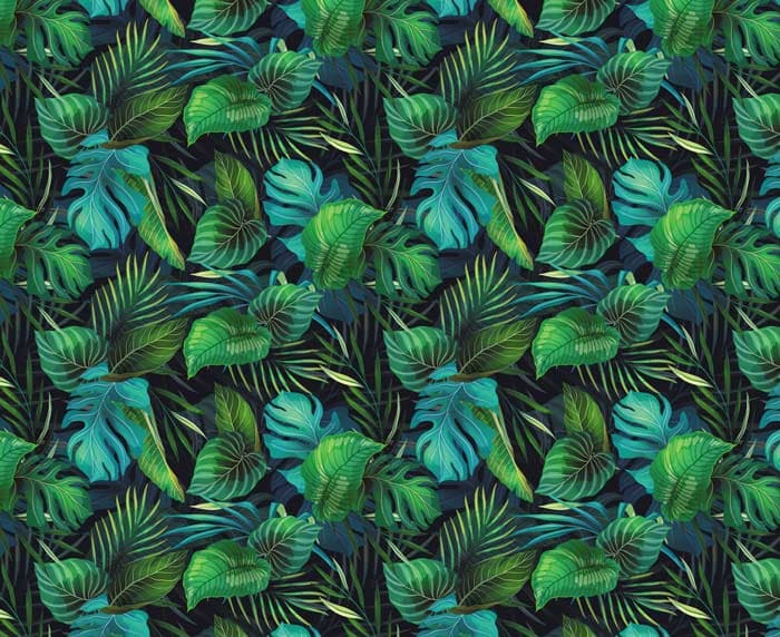 Shady Tropical Leaves Wallpaper pattern detail