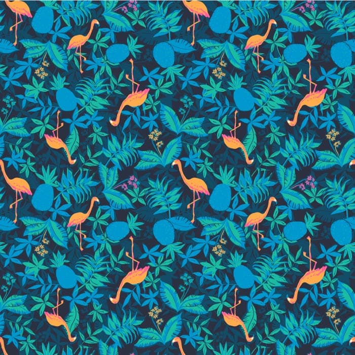 Cantaloupe Orange Cranes Wallpaper pattern detail