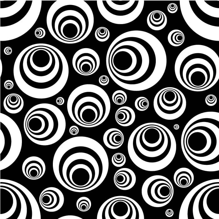 Rounded Black Circles Pattern Wallpaper pattern detail