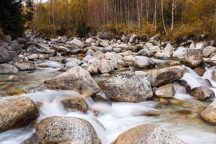 Nature Aesthetics Large Rocks in River Wallpaper pattern detail