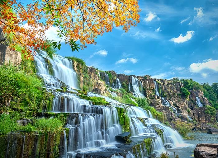 Waterfall Landscape Wallpaper Mural pattern detail