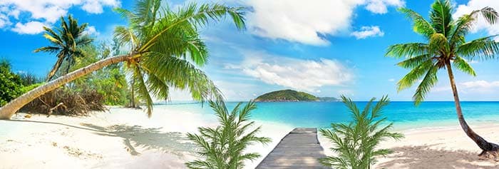 Sea Shore Scenery Wallpaper pattern detail