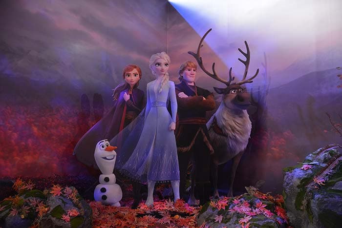Frozen 2 Characters Wallpaper Mural pattern detail
