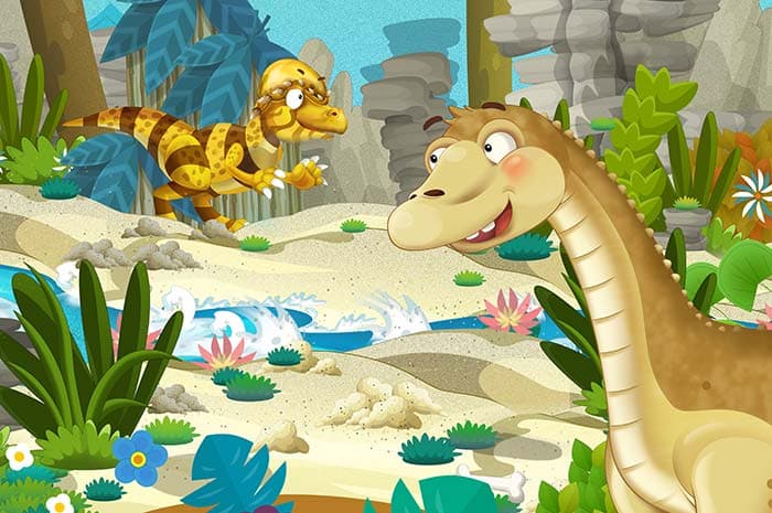 Cute Dinosaur Wallpaper Mural pattern detail