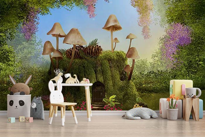 Fantasy house shown in a room