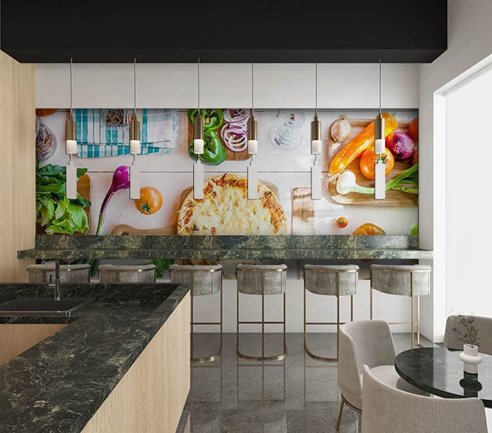 Italian cheese pizza shown in a room