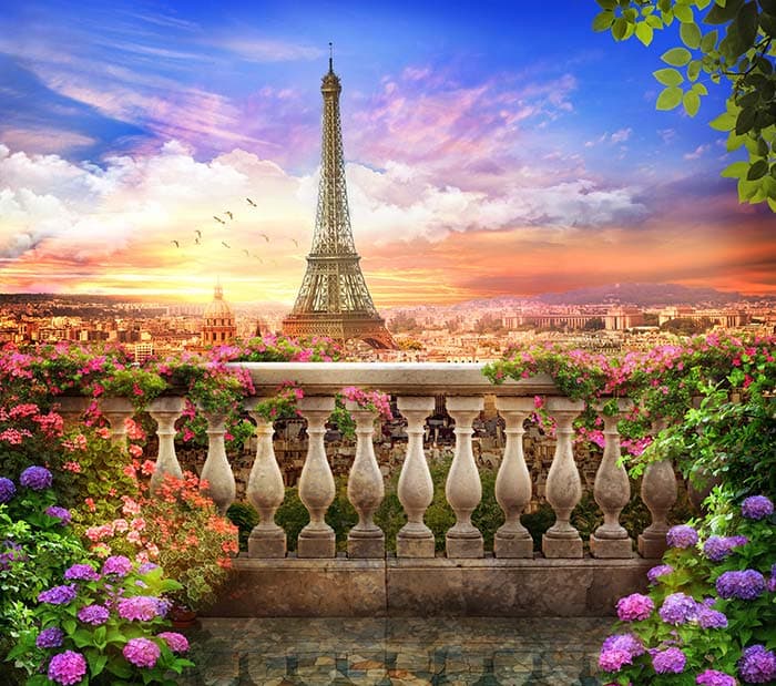 Eiffel Tower Through My Window Wallpaper pattern detail
