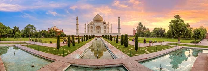 Pastel Taj Mahal Aesthetic Scene Wall Mural Wallpaper pattern detail