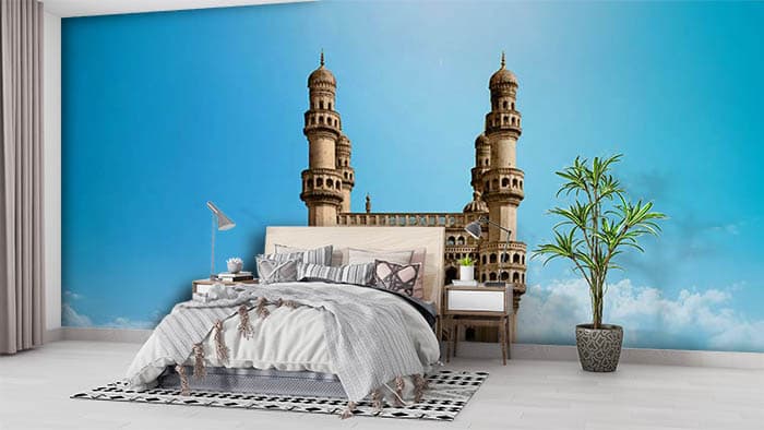 Charminar Wallpaper for Walls shown in a room