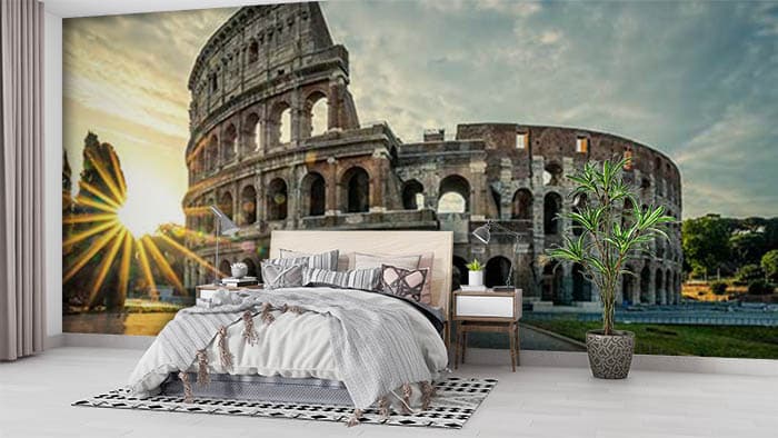 Roman Colesseum shown in a room