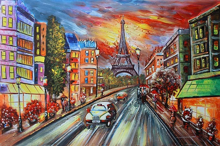 Effiel Tower and Street pattern detail
