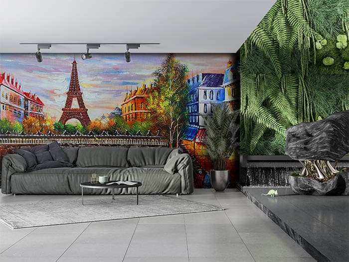 Effiel Tower shown in a room