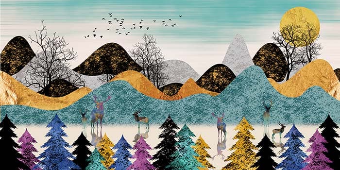 Colorful Hills pattern detail