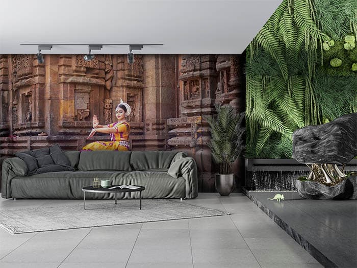 Odissi Pose shown in a room