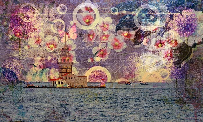 House on Sea pattern detail
