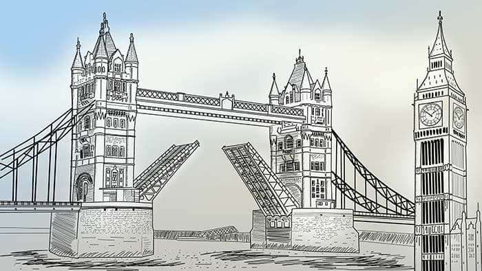 London's Bridge Wallpaper pattern detail