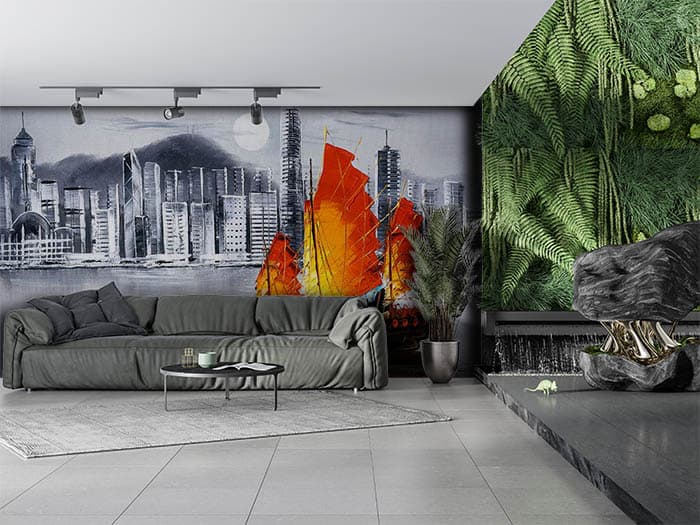 Orange Boat shown in a room