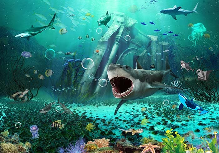 Dreadful Sharks pattern detail