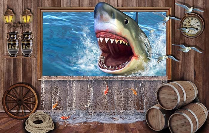 Roaring Shark pattern detail