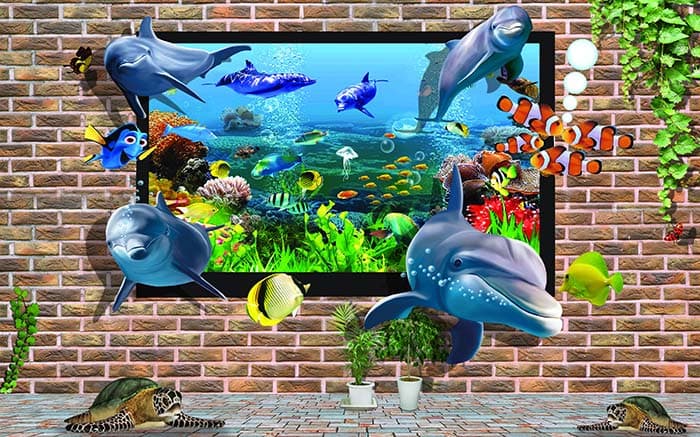 Aquatic Animals pattern detail