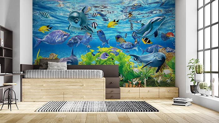 Underwater Party shown in a room