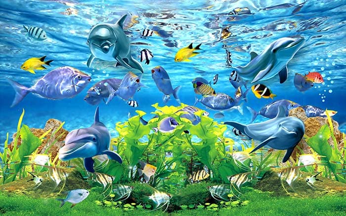 Underwater Party pattern detail