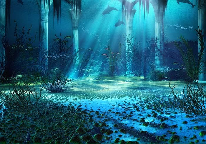 Underwater Pillars pattern detail