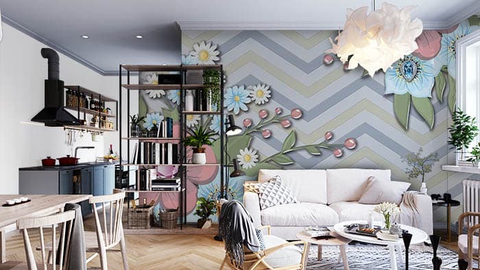 2D Floret shown in a room