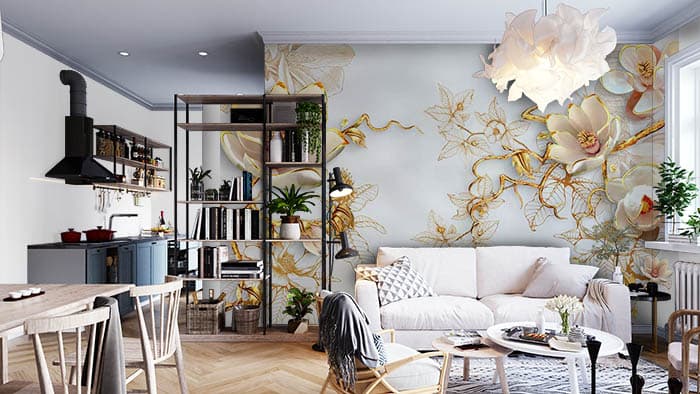 Golden Florets shown in a room