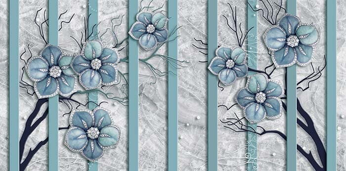 Fabric Blues pattern detail