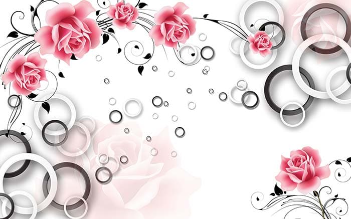 Stylish Pink Watercolor Drops Design Wallpaper pattern detail