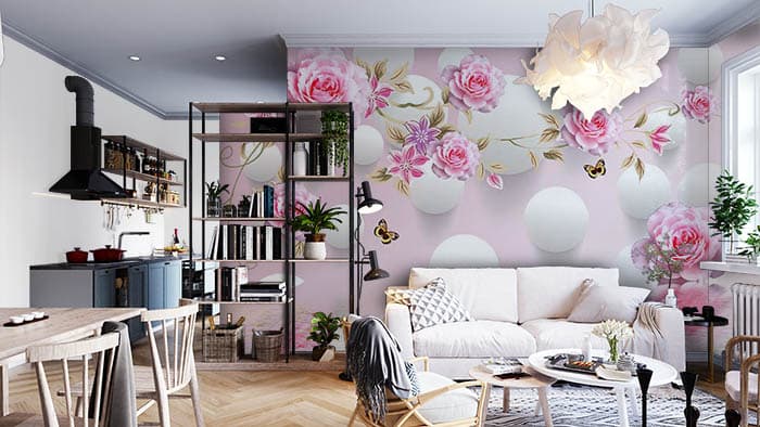 Cotton Pearls shown in a room