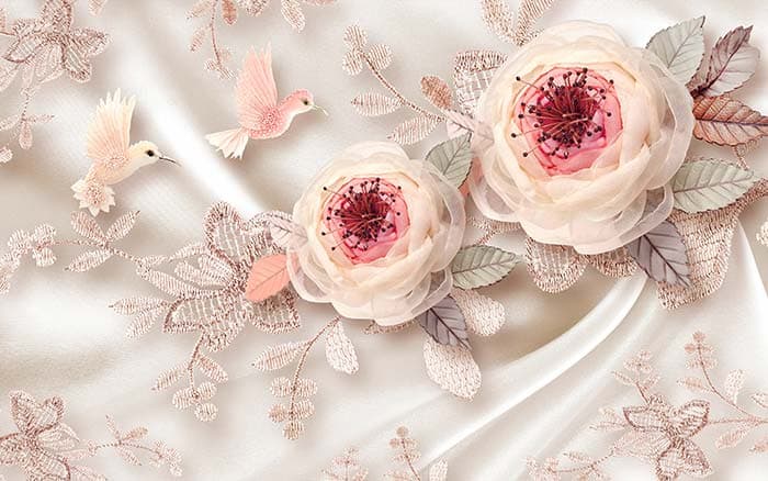 Floral Pudding pattern detail